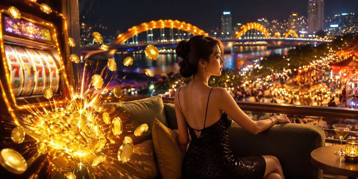 Người chơi trải nghiệm slot game 789wwin tại chợ đêm Đà Nẵng trên điện thoại