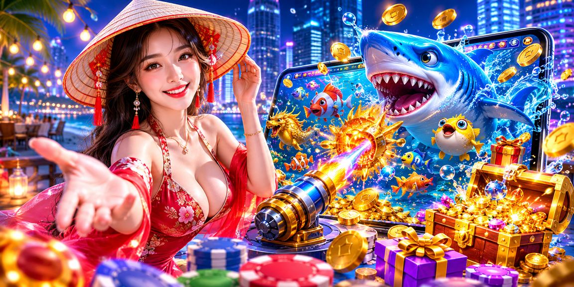 Người chơi tại Hà Nội tham gia trò chơi bắn cá trực tuyến với hình ảnh nón lá truyền thống