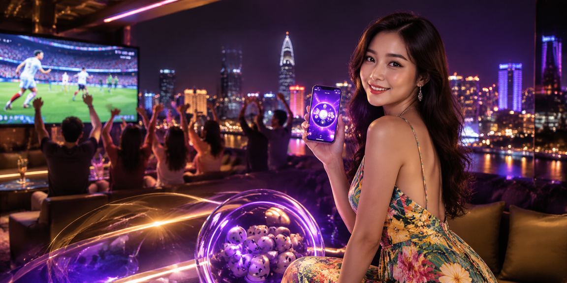 Không khí đêm neon Hồ Chí Minh với người dùng tham gia xổ số và khuyến mãi trực tuyến